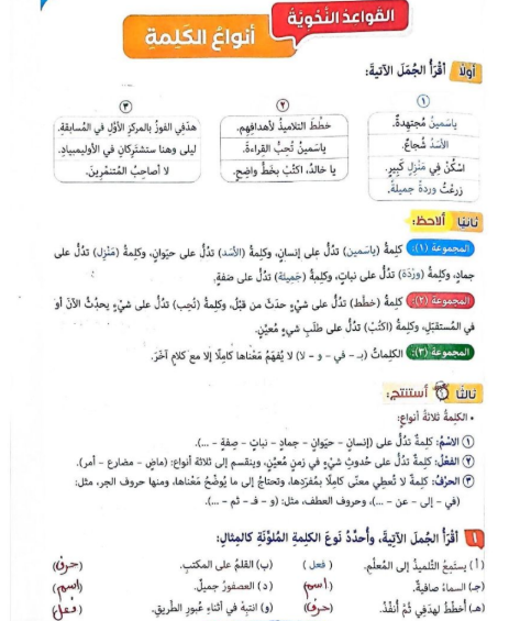 حل كتاب عربي رابعه4 حل كتاب عربي رابعه4